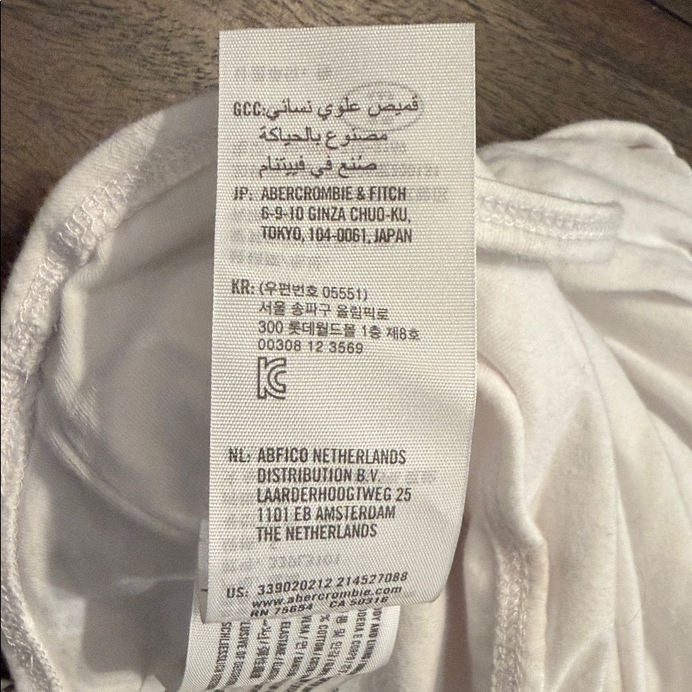 Hollister White Ruched Crop Top~Small - Picture 6 of 9